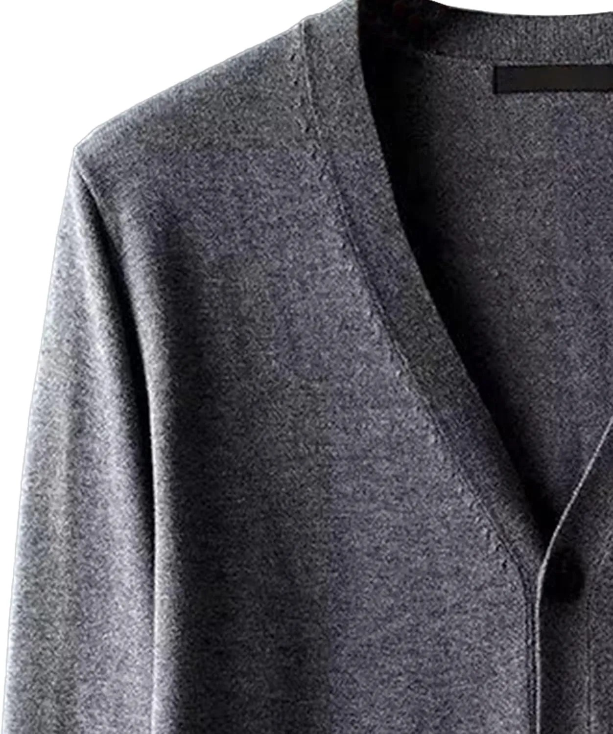 Men's V Neck Casual Lightweight Sweater Cardigan Solid Business Sweater Button Down Open Front Sweaters