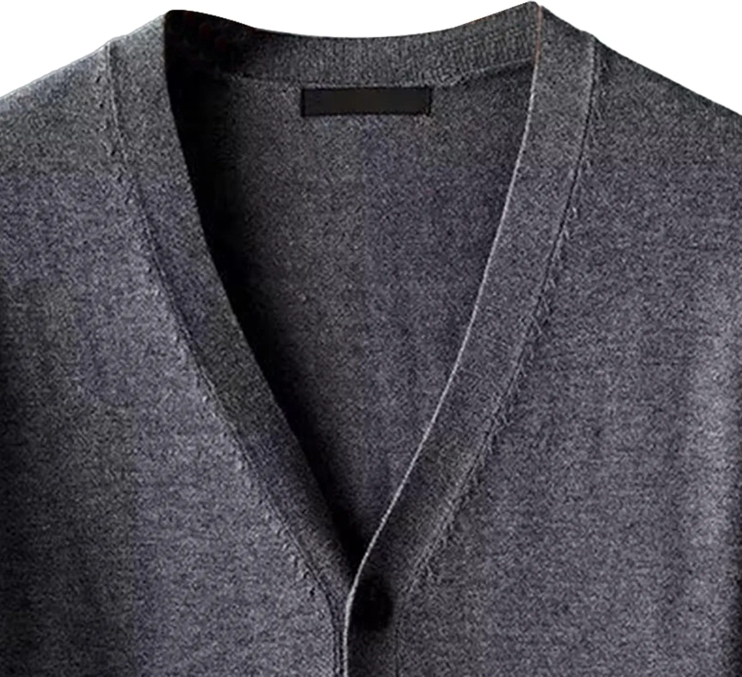 Men's V Neck Casual Lightweight Sweater Cardigan Solid Business Sweater Button Down Open Front Sweaters