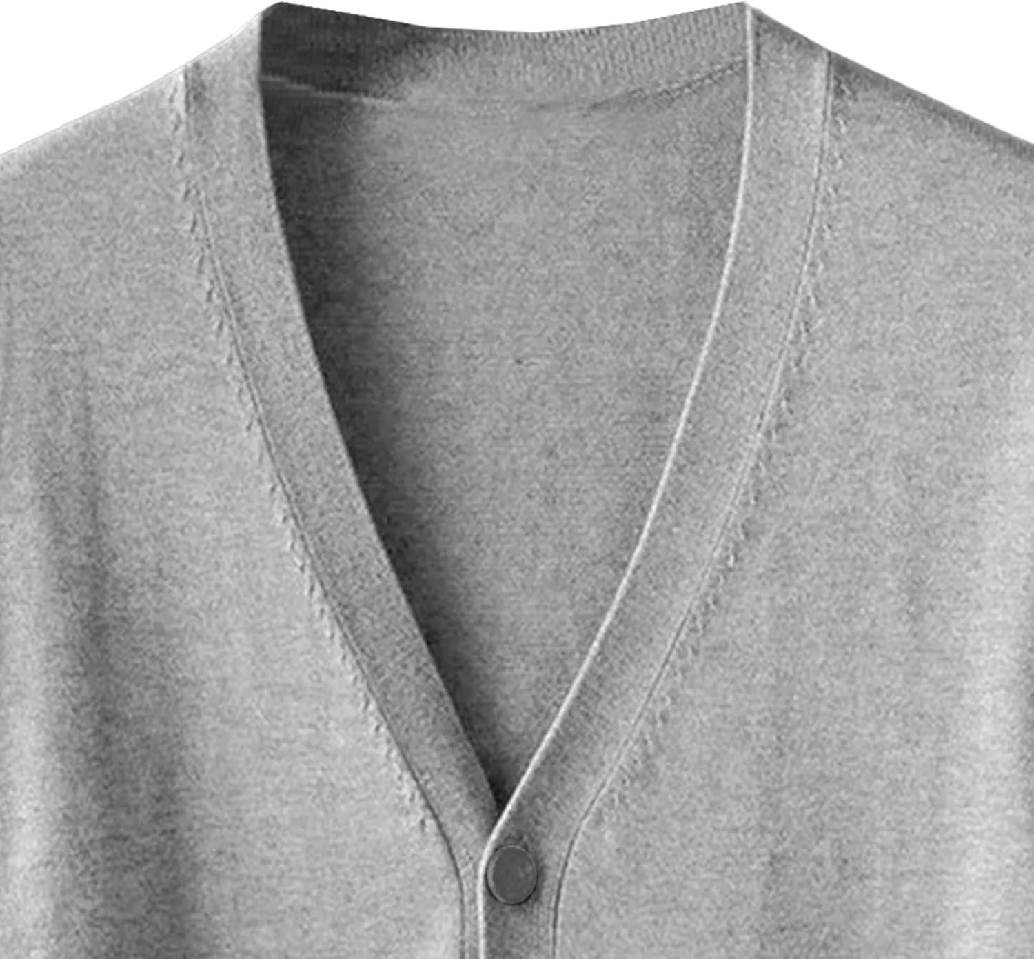 Men's V Neck Casual Lightweight Sweater Cardigan Solid Business Sweater Button Down Open Front Sweaters