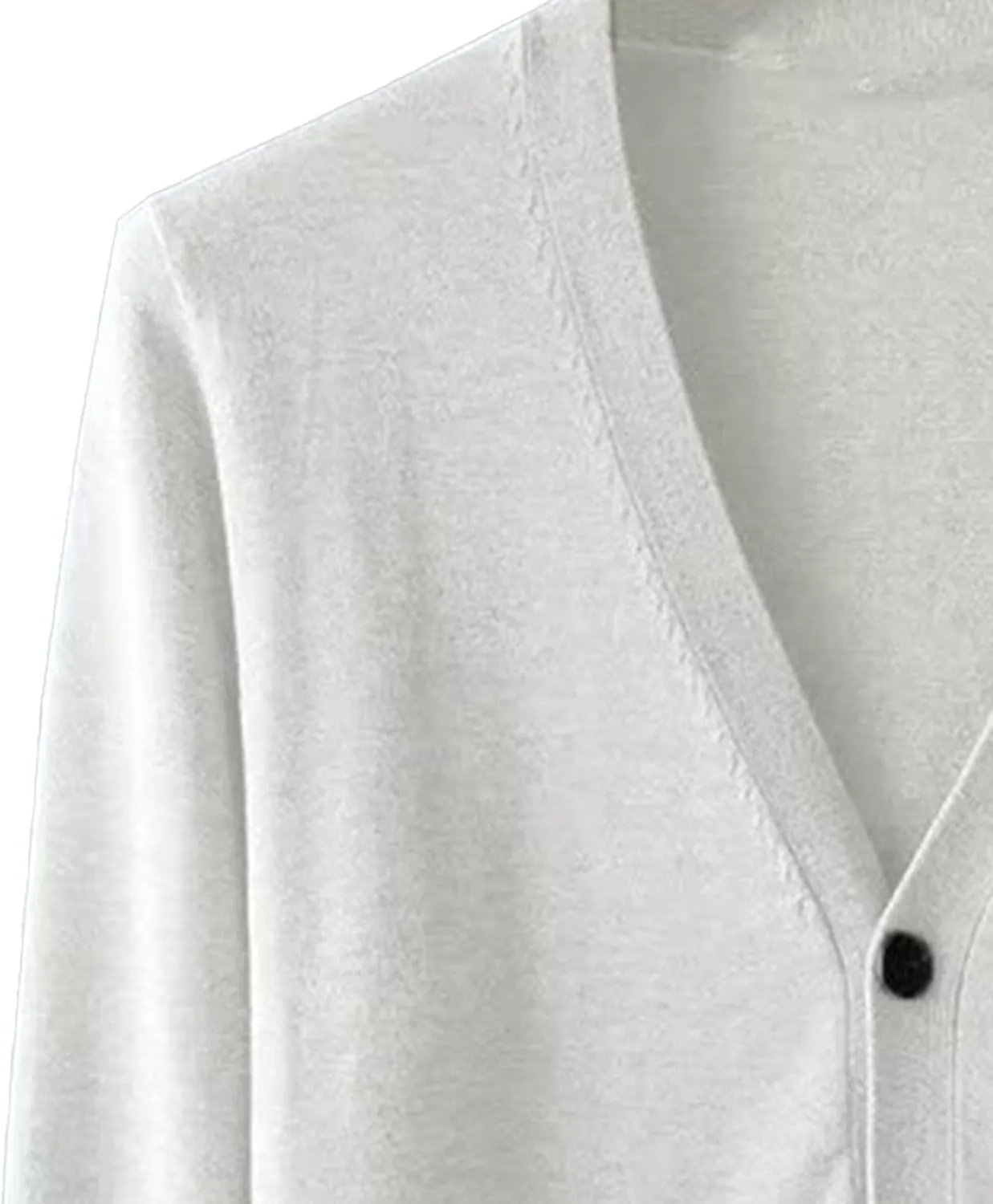 Men's V Neck Casual Lightweight Sweater Cardigan Solid Business Sweater Button Down Open Front Sweaters