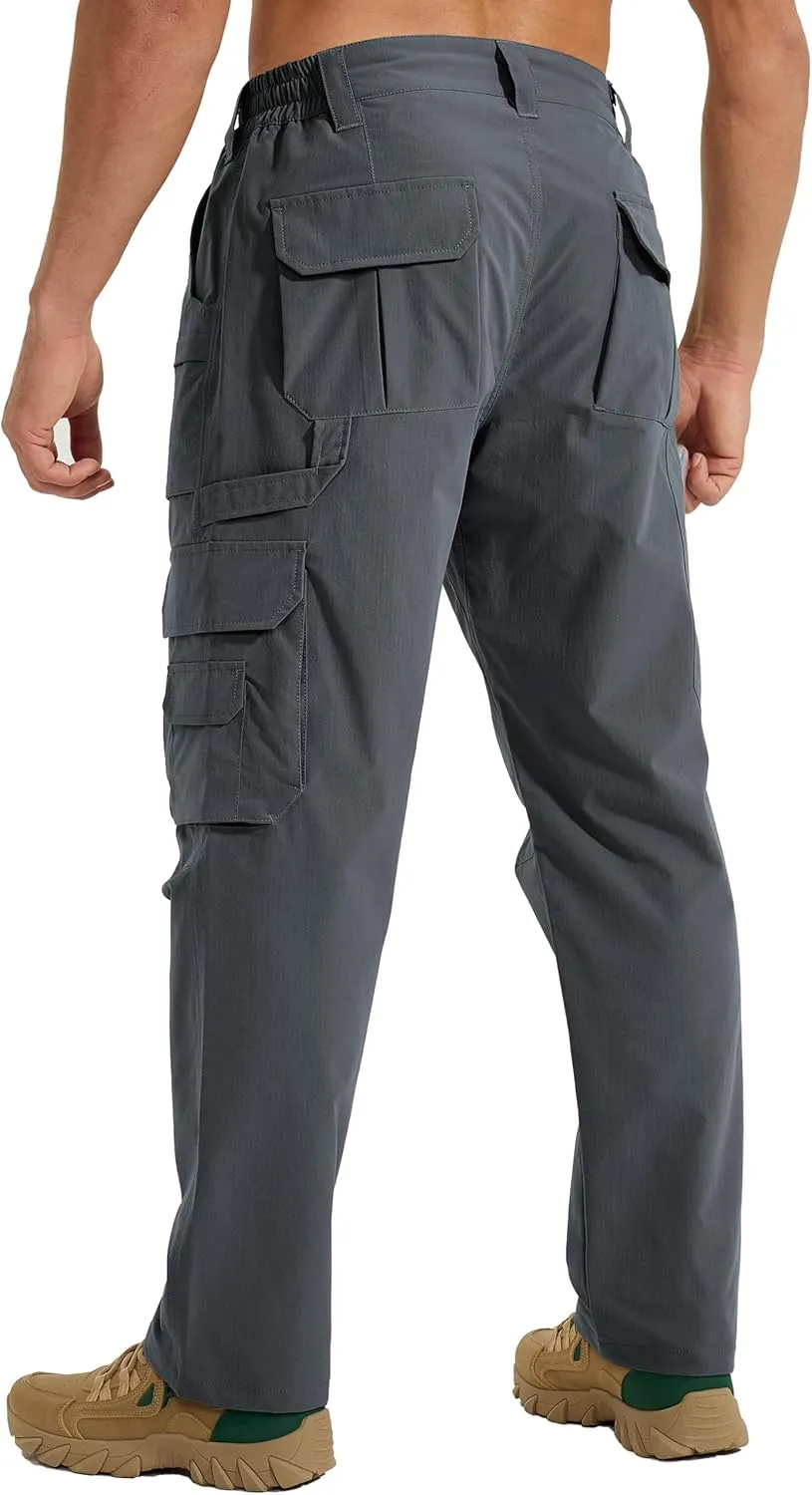 MOURCE Tactical Pants for Men Ripstop - Water Resistant Mens Work Pants Lightweight Quick Dry with 9 Pockets