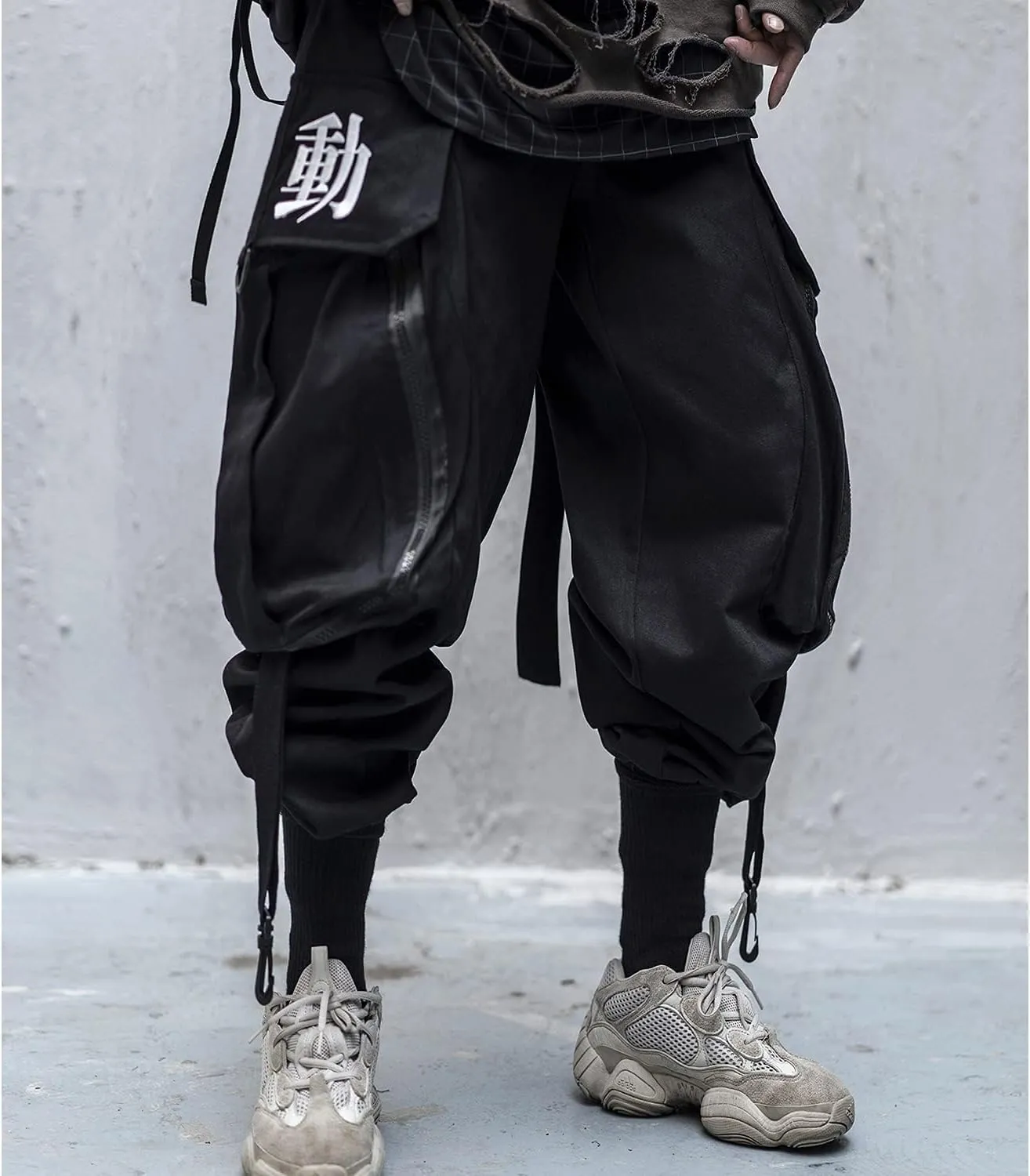 Niepce Inc Men's Japanese Streetwear Techwear Cargo Pants with Design