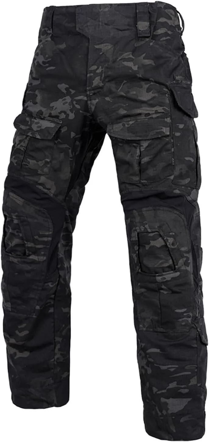 OIOLOYJM Military Cargo Pants for Men Hiking Stretchy Work Construction Camouflage Flexcamo - Tactical Waterproof Pants