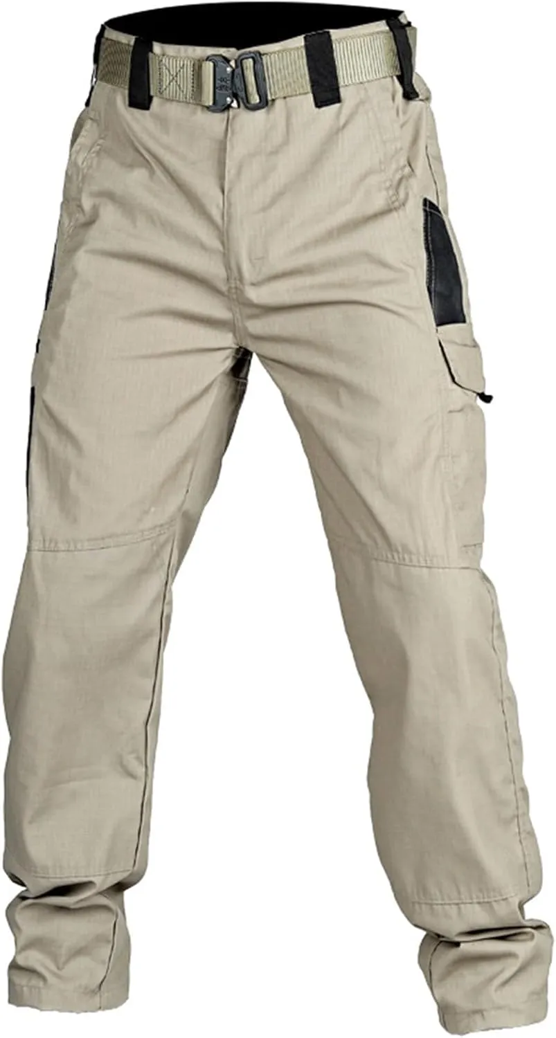 OIOLOYJM Military Cargo Pants for Men Hiking Stretchy Work Construction Camouflage Flexcamo - Tactical Waterproof Pants