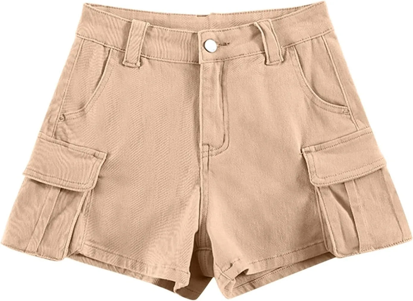 Shorts for Women High Waisted A-Line Wide Leg Cargo Summer Shorts Outdoor Workout Travel Denim Pull On Shorts