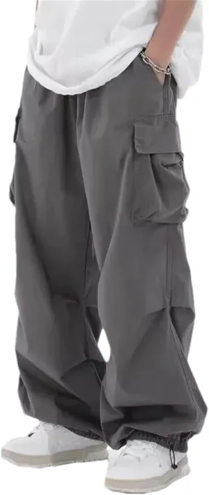 Streetwear Cargo Pants Multi Pocket Casual Men's Jogger Pants Wide Leg Loose