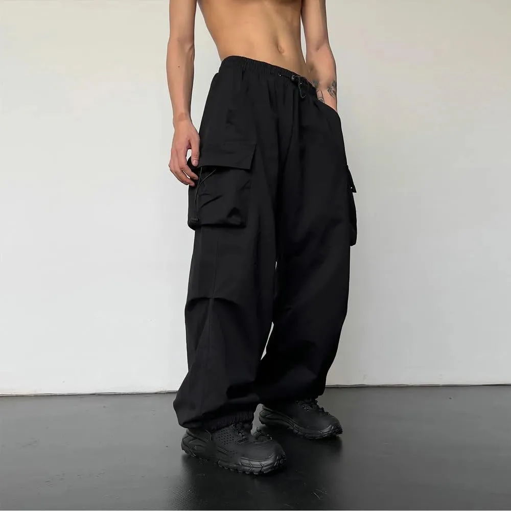 Streetwear Cargo Pants Multi Pocket Casual Men's Jogger Pants Wide Leg Loose