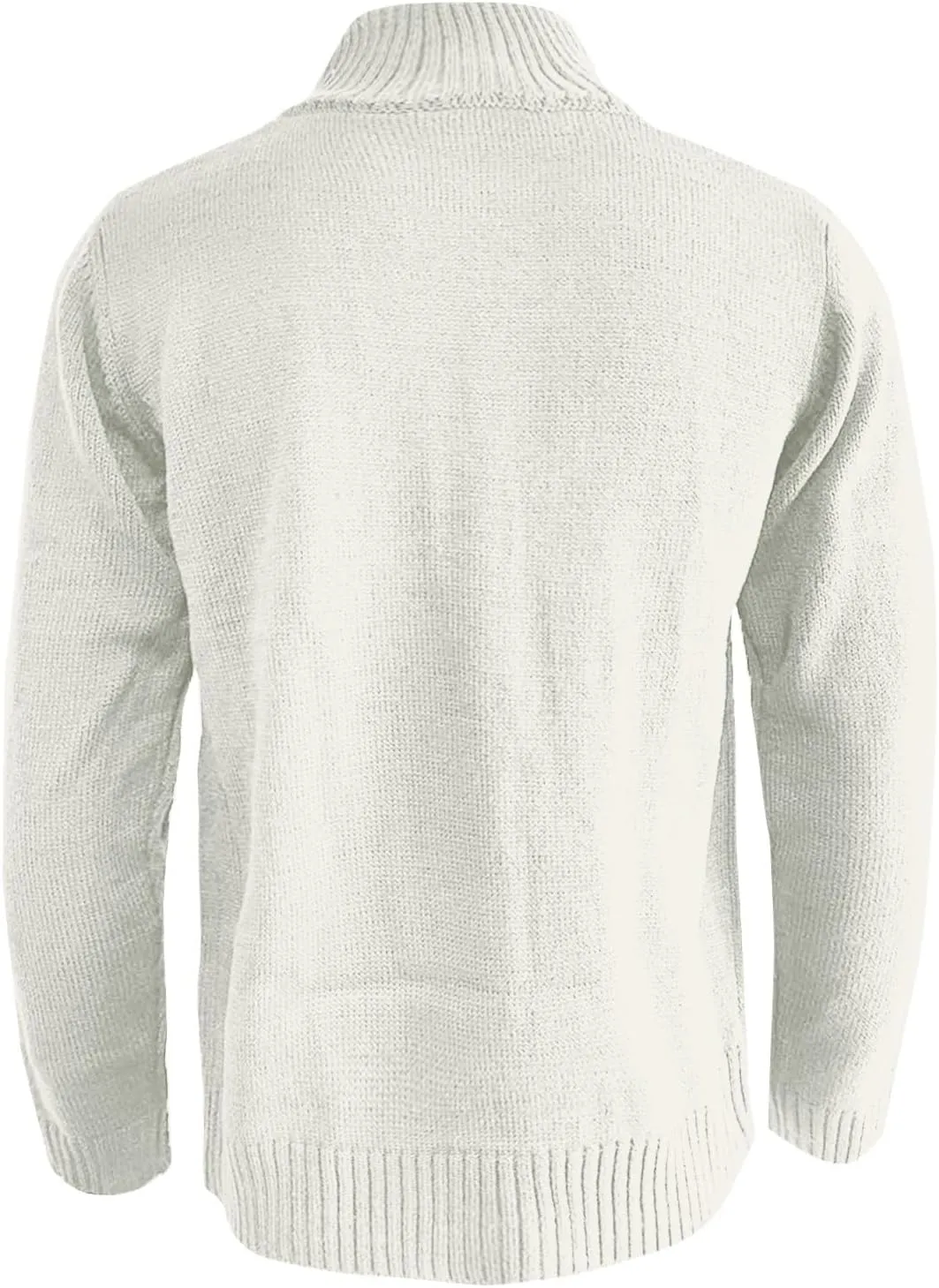 SUWBMHWE Men's Shawl Collar Cable Knitted Cardigan Sweaters Button Down Loose Fit Knitwear Open Front Sweaters Winter Outwear