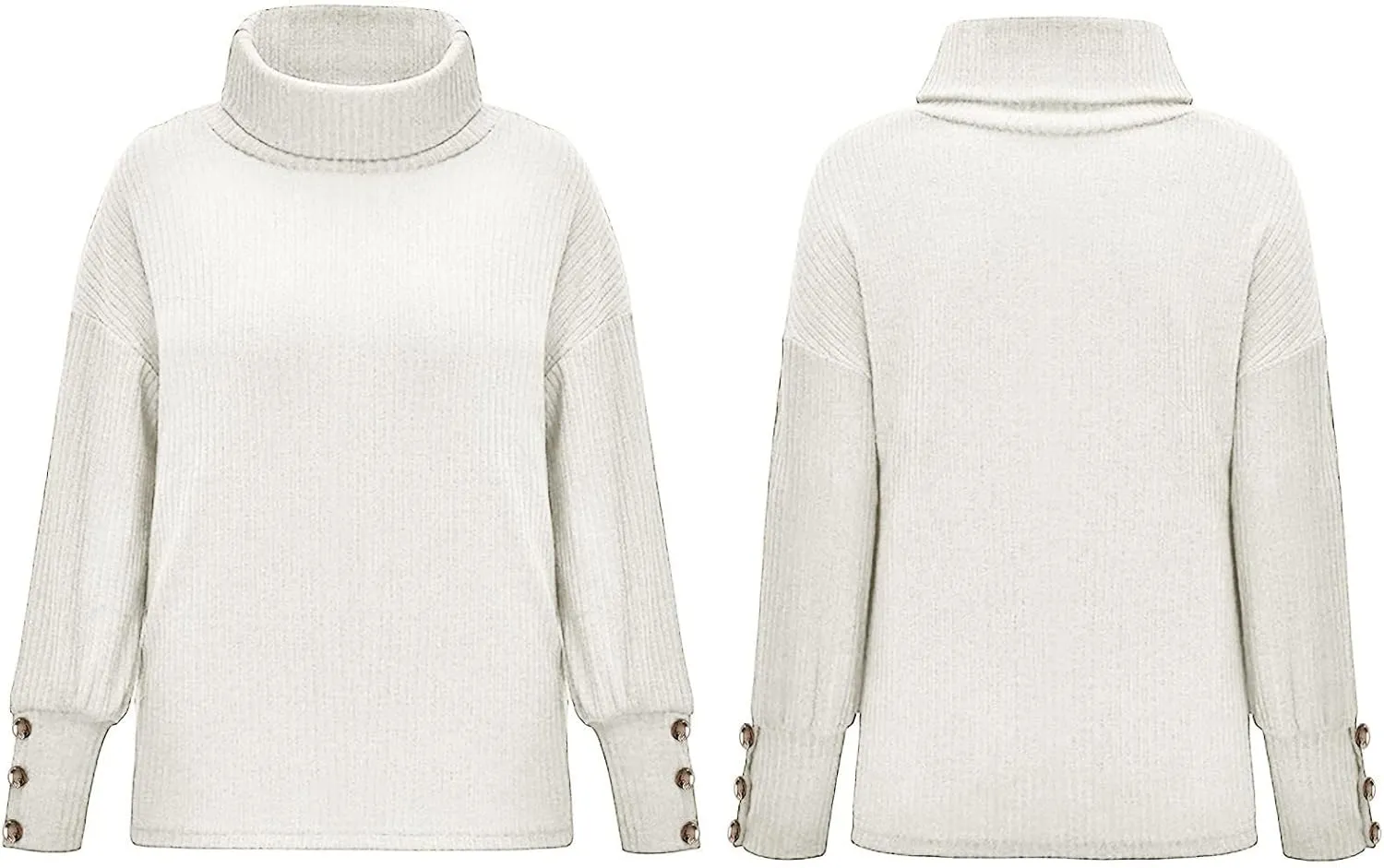 TANGNADE Turtleneck Sweater Women Plus Size Tunic Long Sleeve Cable Knit Sweaters Lightweight Chunky Pullover High Neck