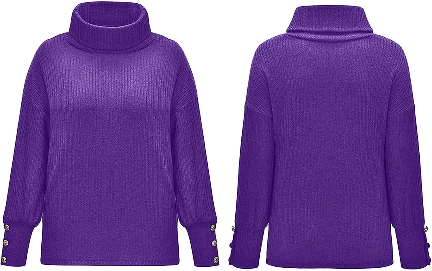 TANGNADE Turtleneck Sweater Women Plus Size Tunic Long Sleeve Cable Knit Sweaters Lightweight Chunky Pullover High Neck