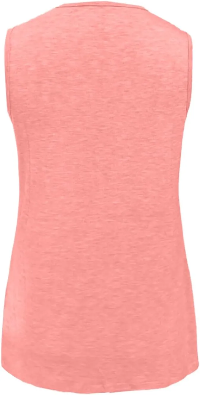 Tank Top for Women Summer V Neck T-Shirts Casual Sleeveless Comfy Tshirts Loose Fit Vacation Beach Fashion