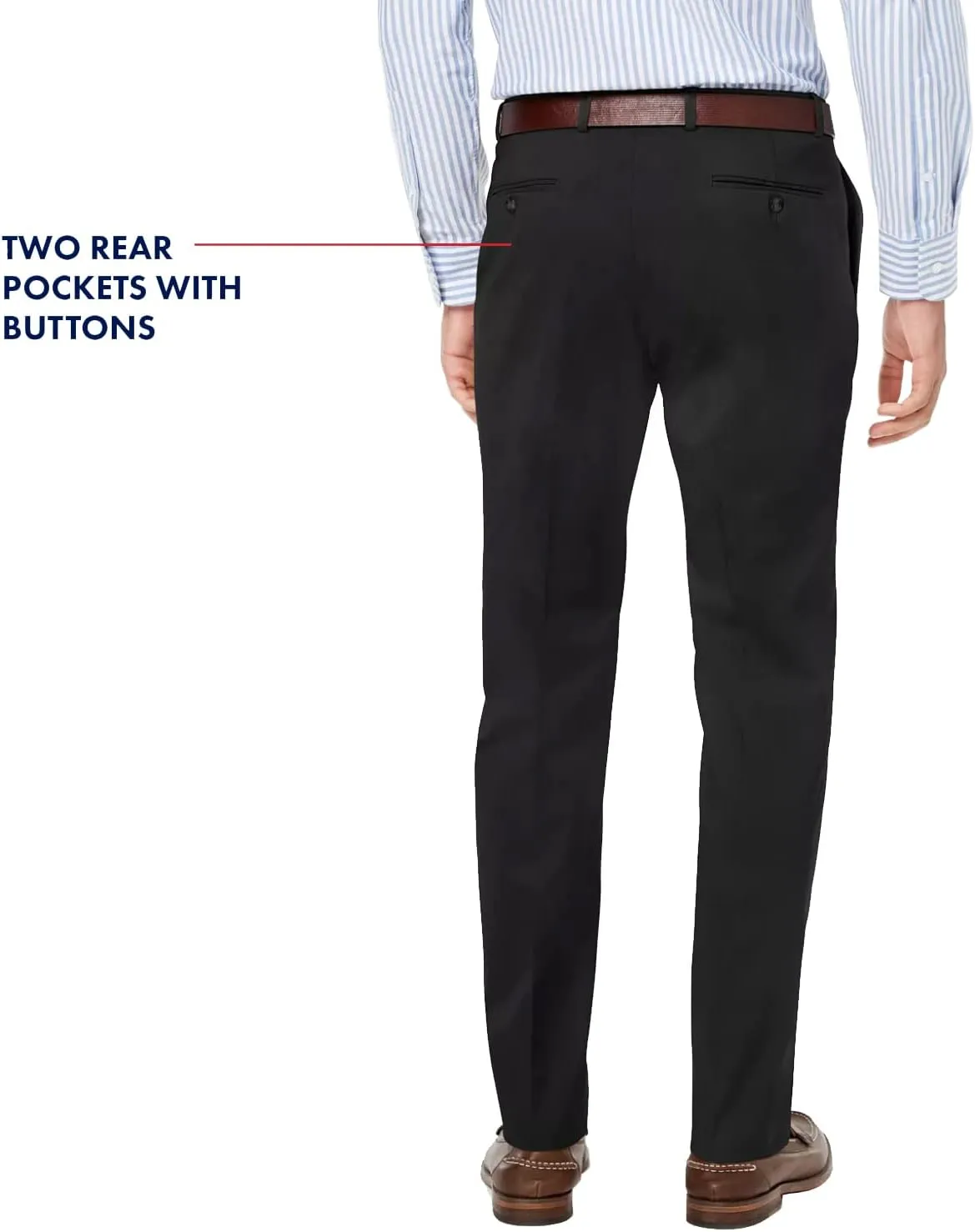 Tommy Hilfiger Men's Classic Stretch Chino Pants – Modern Fit, Wrinkle & Water-Resistant, Versatile & Comfortable