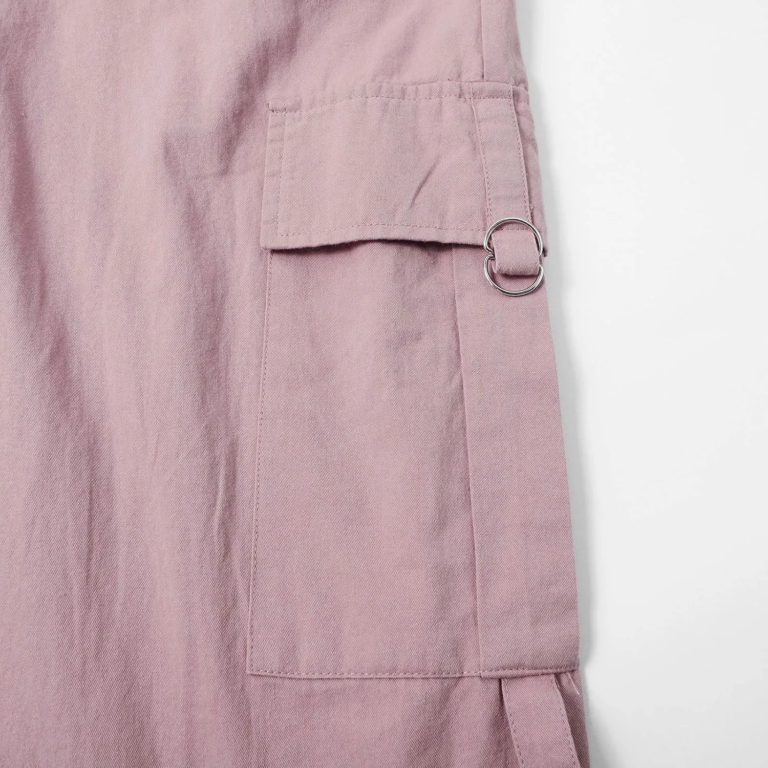 Trendy Pleated Cargo Pants for Women Cotton High Waisted Straight Leg Hiking Trousers Flap Pocket Casual Solid Y2K Streetwear