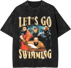 Tshirt Men Vintage Music Graphic Oversize Washed Streetwear Tee Tops