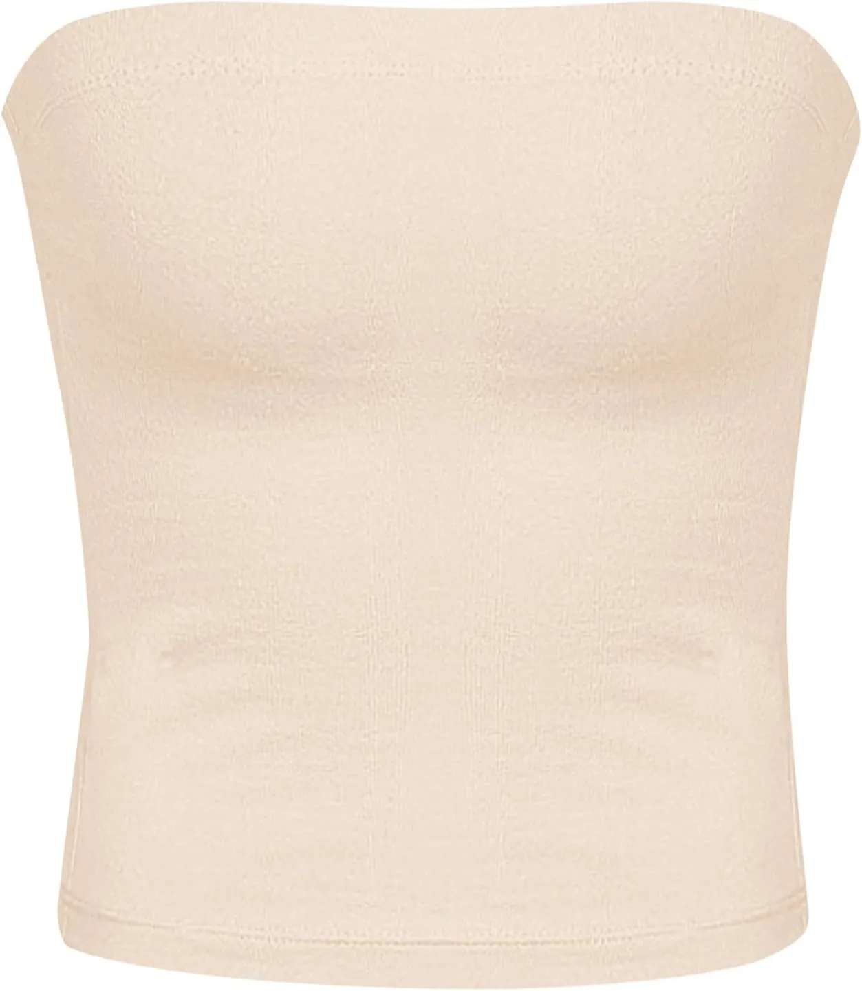 Tube Top for Women Strapless Stretch Crop Tops Going Out Party Y2K Bandeau Shirts Summer Outfits