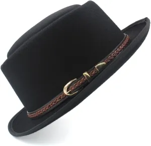 Unixex Adult Men Women Classical Pork Pie Hats Retro Fedora Trilby Sunhats Street Style Caps Party Travel Size 7 1/8-7 3/8