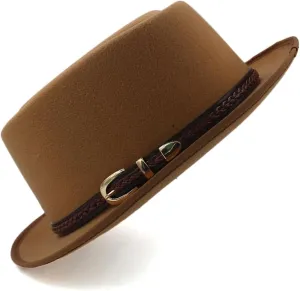 Unixex Adult Men Women Classical Pork Pie Hats Retro Fedora Trilby Sunhats Street Style Caps Party Travel Size 7 1/8-7 3/8