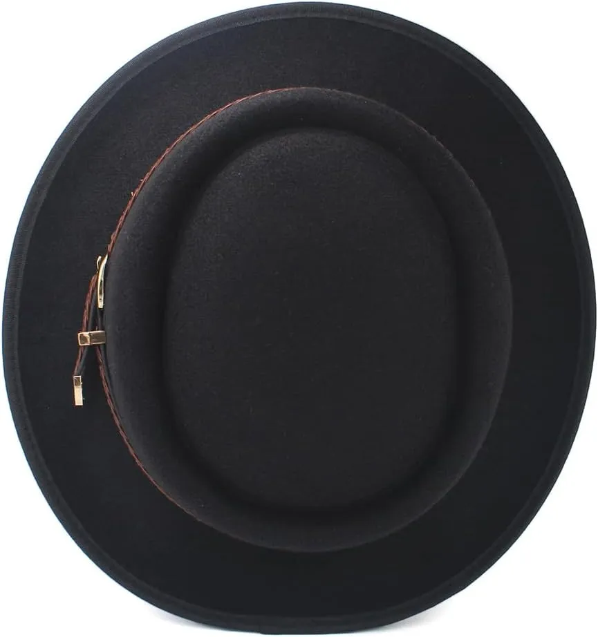 Unixex Adult Men Women Classical Pork Pie Hats Retro Fedora Trilby Sunhats Street Style Caps Party Travel Size 7 1/8-7 3/8