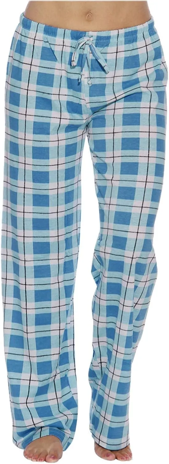 Wide Leg Pants for Women Plaid Mid Rise Elastic Waist Trousers Loose Casual Gingham Straight Palazzo Loungewear Pants
