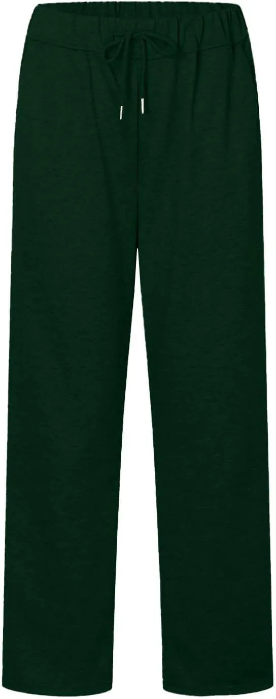 Wide Leg Sweatpants Women Y2k Baggy High Waisted Fleece Lined Joggers Casual Comfy Solid Sweat Pants with Pockets