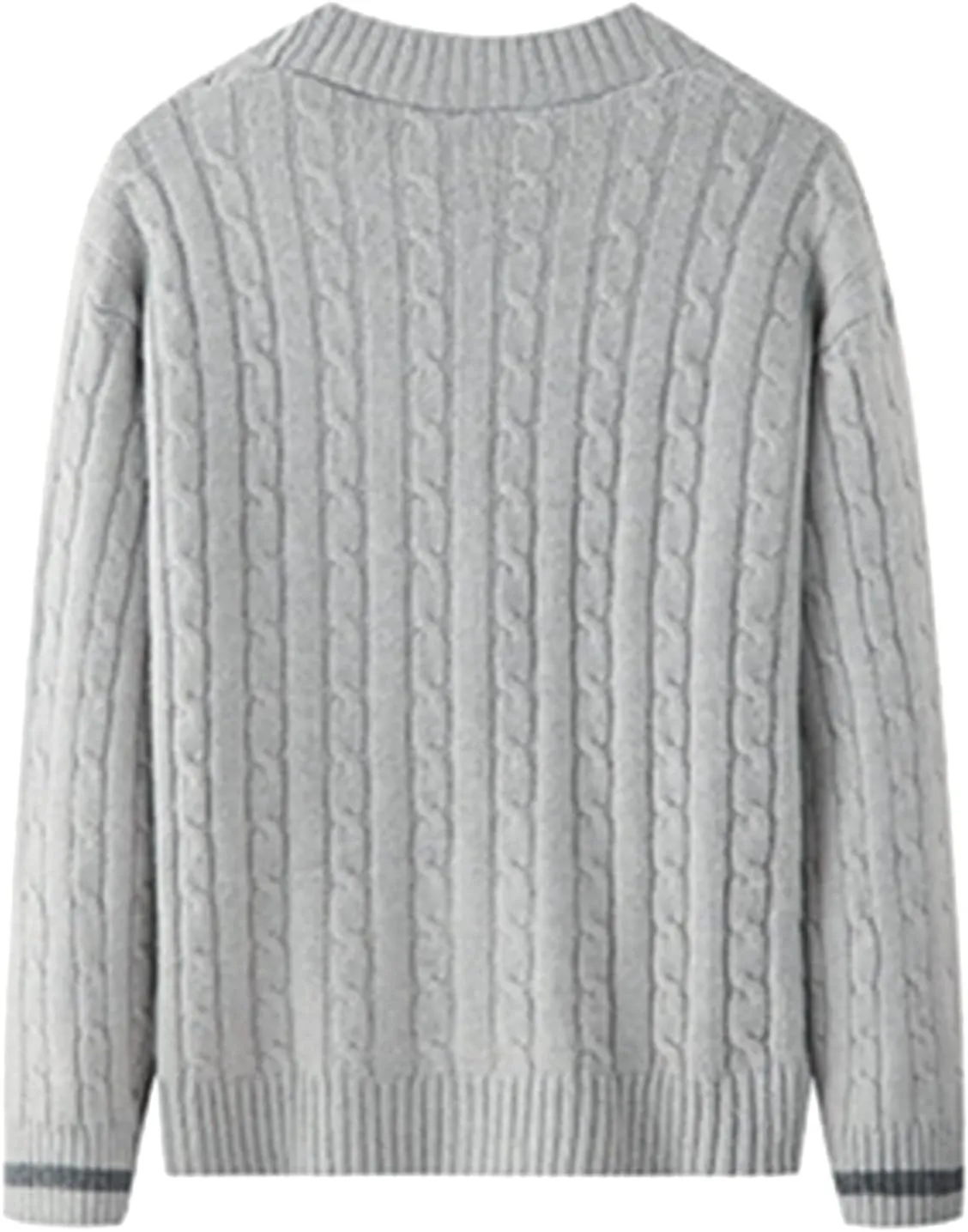 Winter Cardigan for Men Long Sleeve V Neck Button Down Knitted Jackets Slim Fit Casual Soft Comfy Warm Open Front Sweaters