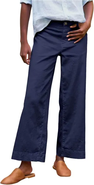 Women Causal Pants Wide Leg high Waist Trousers Daily Solid Color Pocket Straight Leggings Pants Casual Jeans