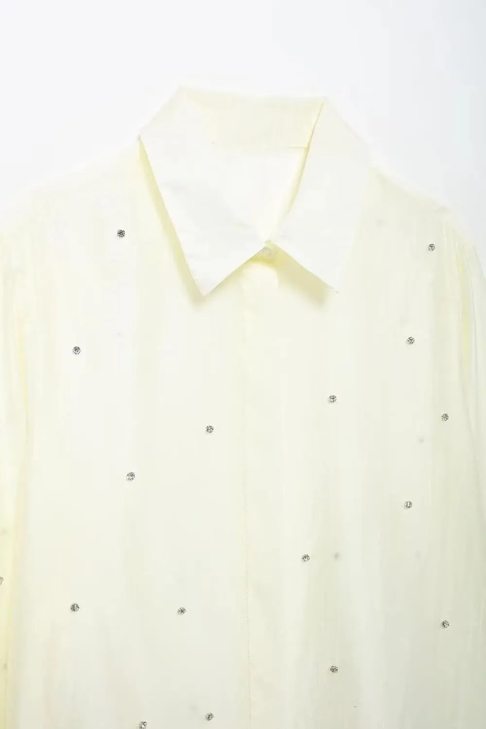Women European American Casual Blouse Street Style Embroidery Shirts Lapel Button Work Top