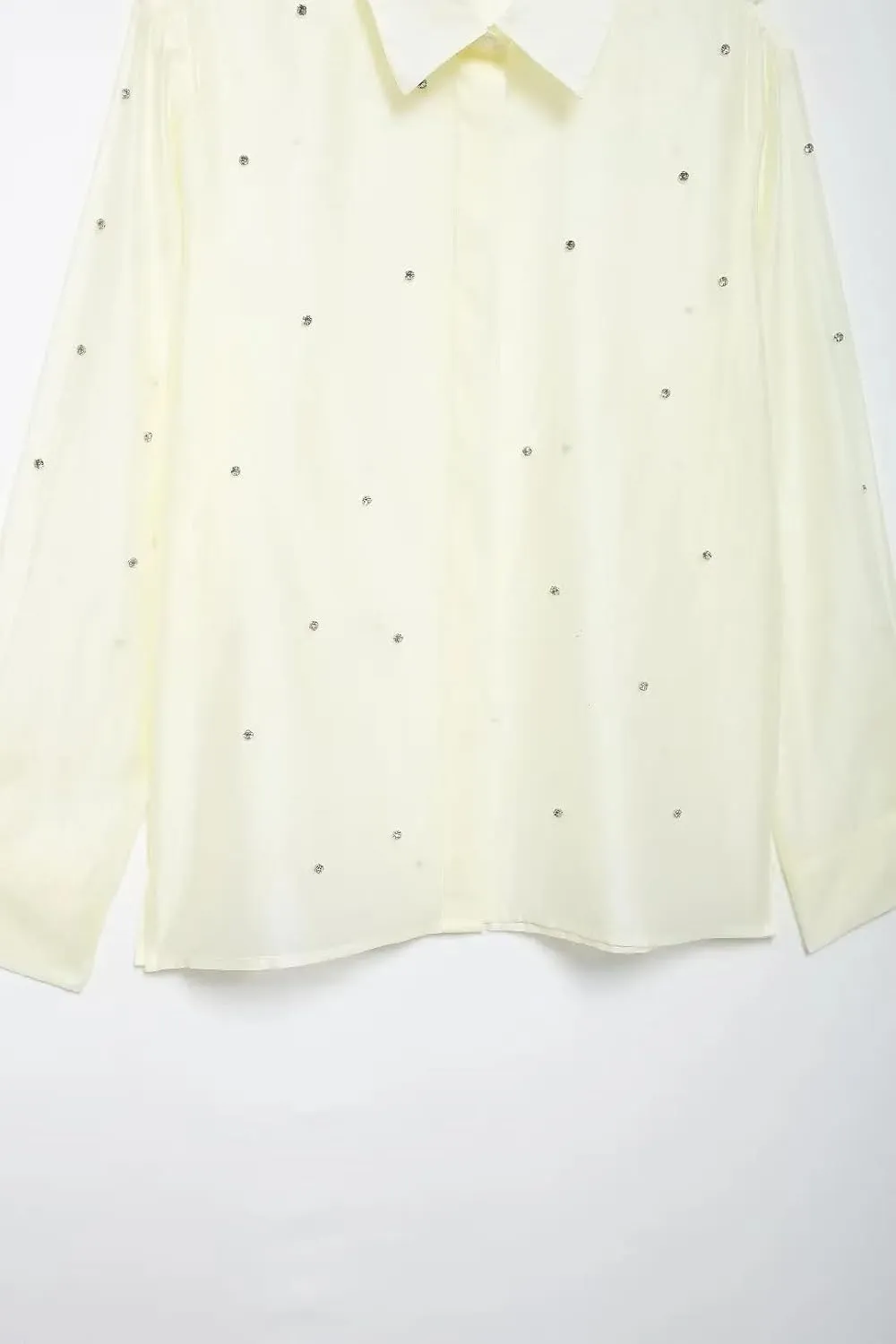 Women European American Casual Blouse Street Style Embroidery Shirts Lapel Button Work Top