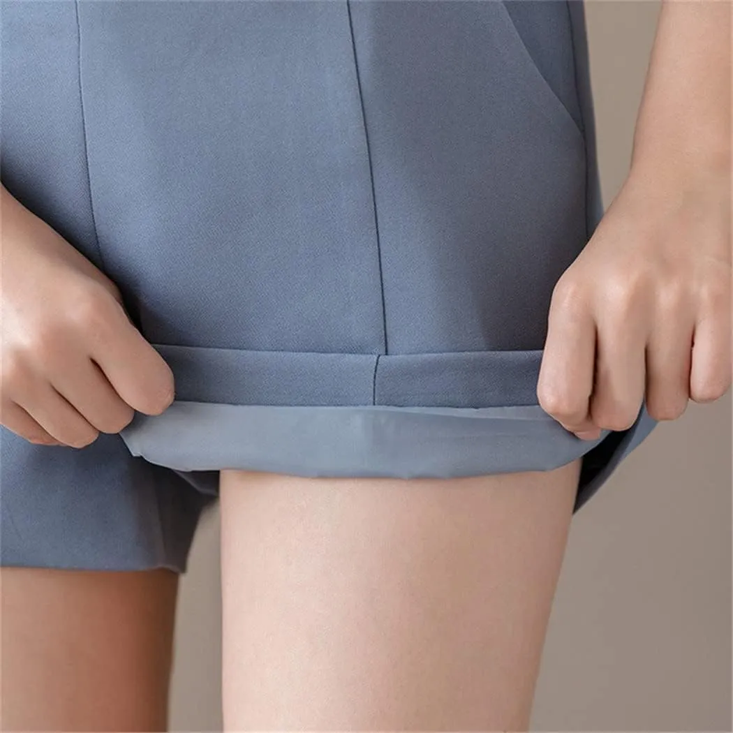 Women High Waisted Chiffon Shorts Female Korean Style Loose A-Line Shorts Elegant Zipper Fly Shorts