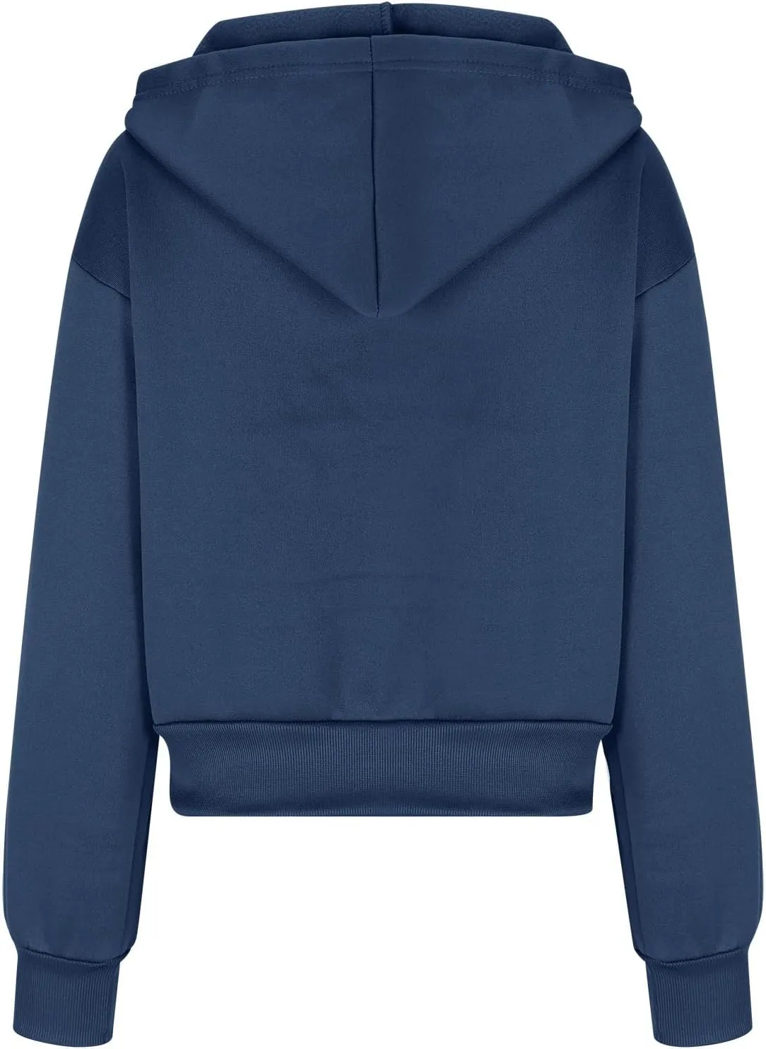 Women's Black Zip Up Hoodie Cropped Oversized Fleece Sweatshirt Hood Streetwear Jacket Fall 2024 Streetwear Daliy