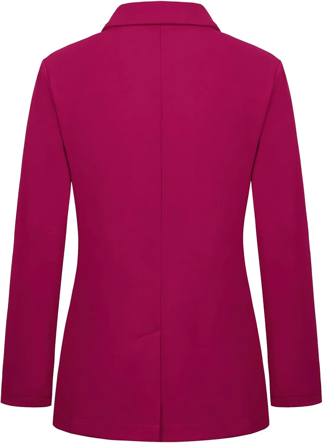 Womens Blazer One Button Jacket Suits Notched Lapel Casual Work Office Long Sleeve Blazer with Pockets