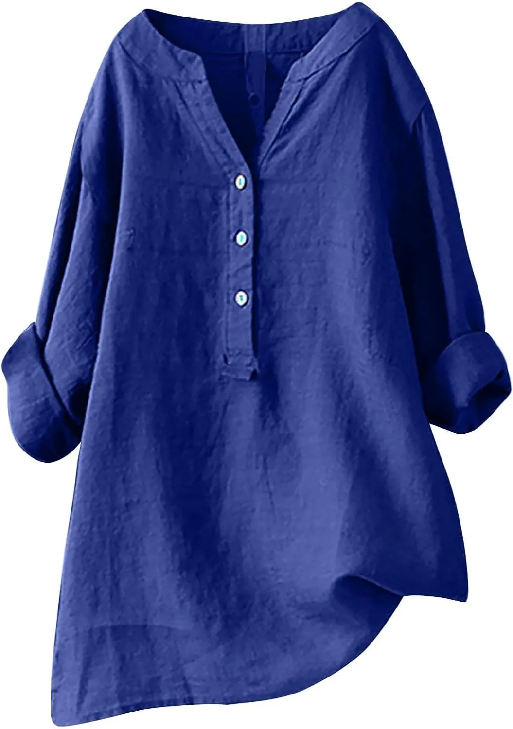 Womens Boho Linen Short Sleeve T-Shirt Summer Basic Casual Oversized Tunics Top Round Neck Loose Fit Tshirt