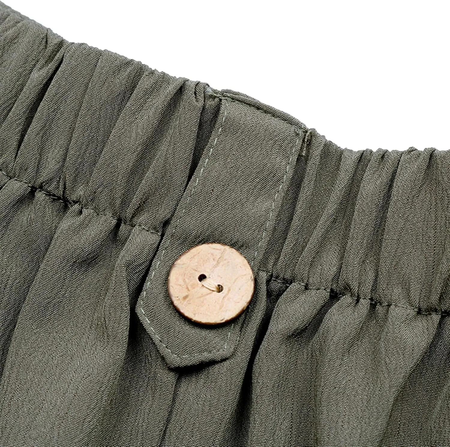 Women's Casual High Waisted Shorts, Flex-to-go Button Shorts, Loose Wide Leg Lace-Up Shorts