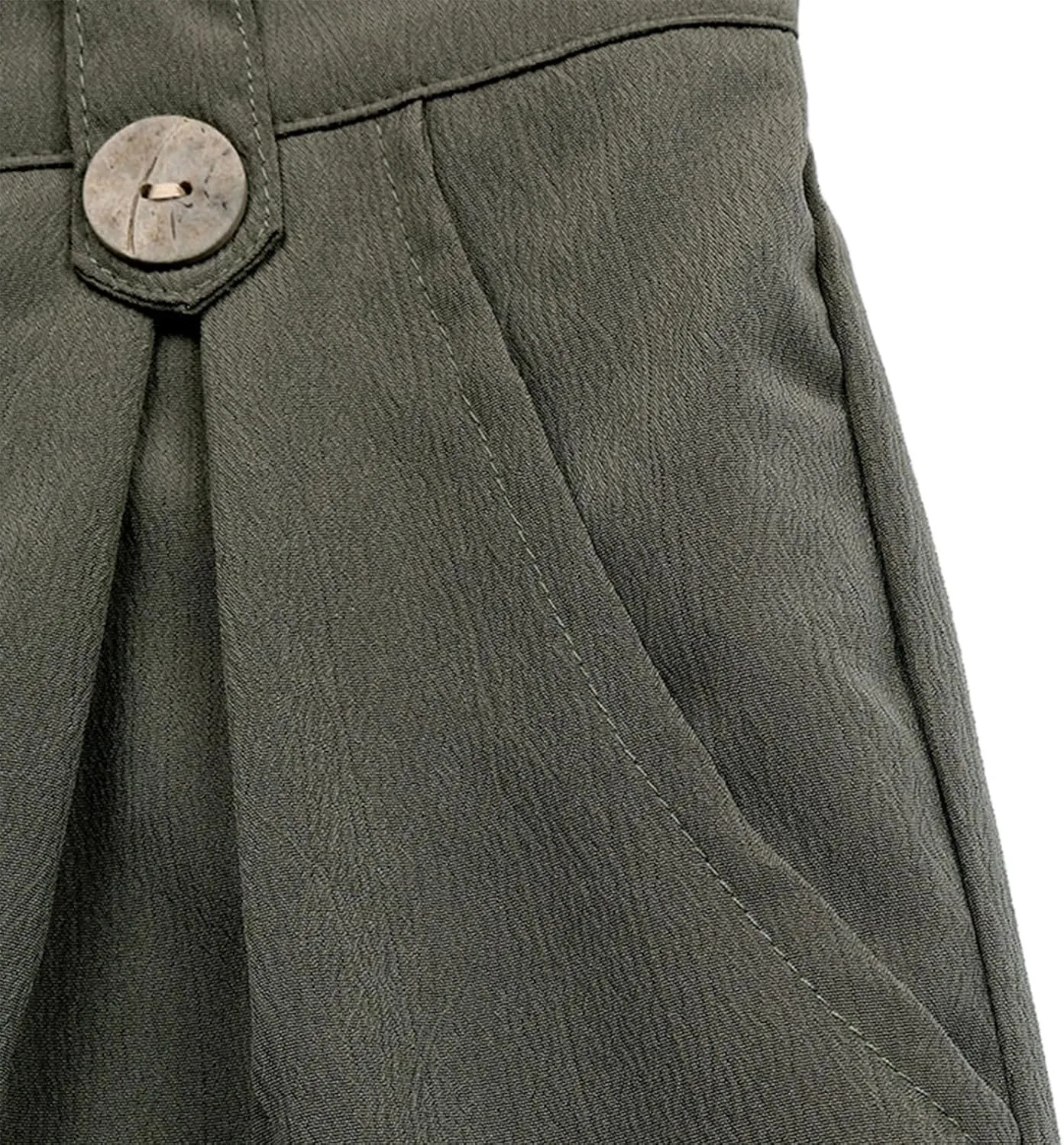 Women's Casual High Waisted Shorts, Flex-to-go Button Shorts, Loose Wide Leg Lace-Up Shorts