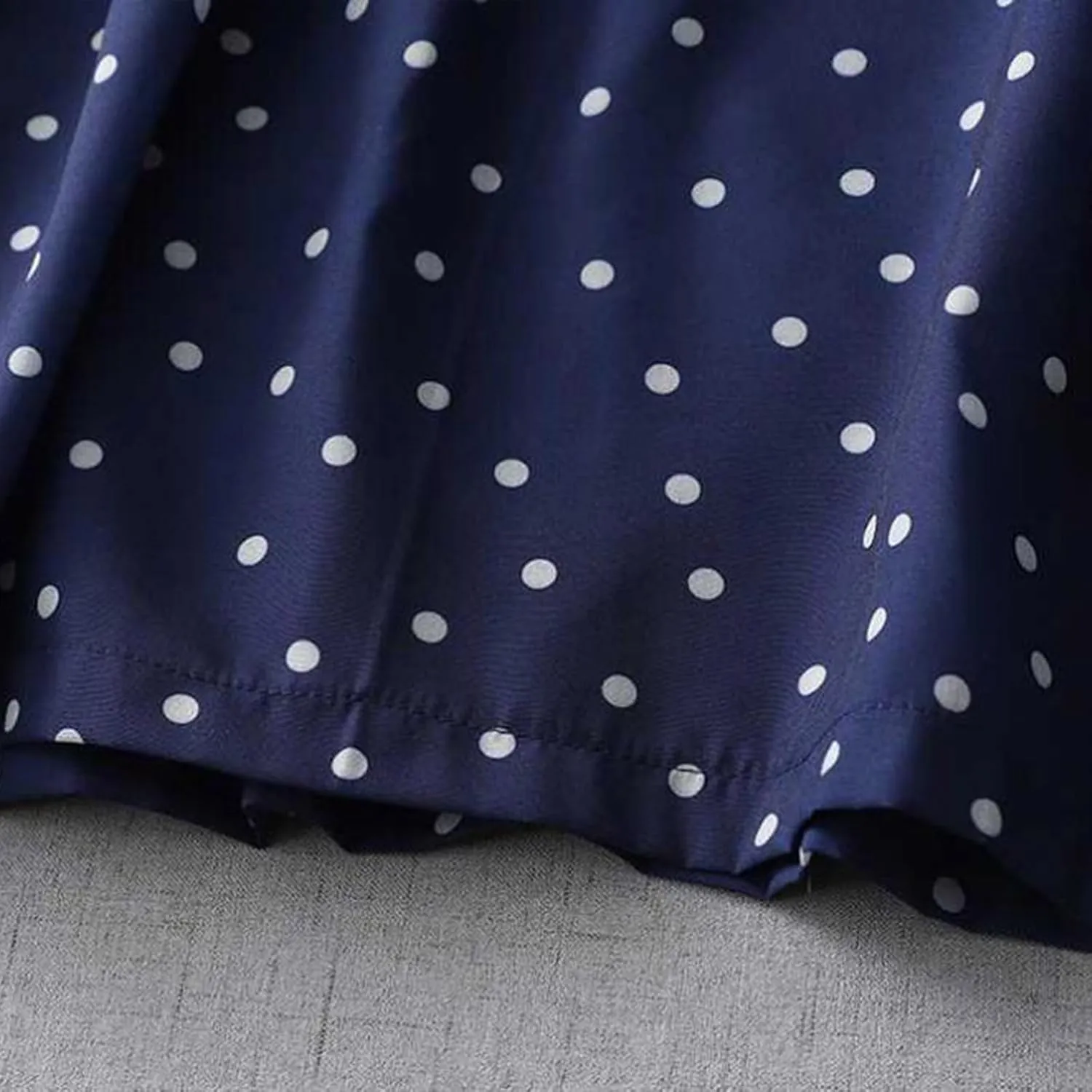 Womens Cotton Linen Dresses Summer Short Sleeve Polka Dot A Line Dresses Flowy Summer Vacation Clothes