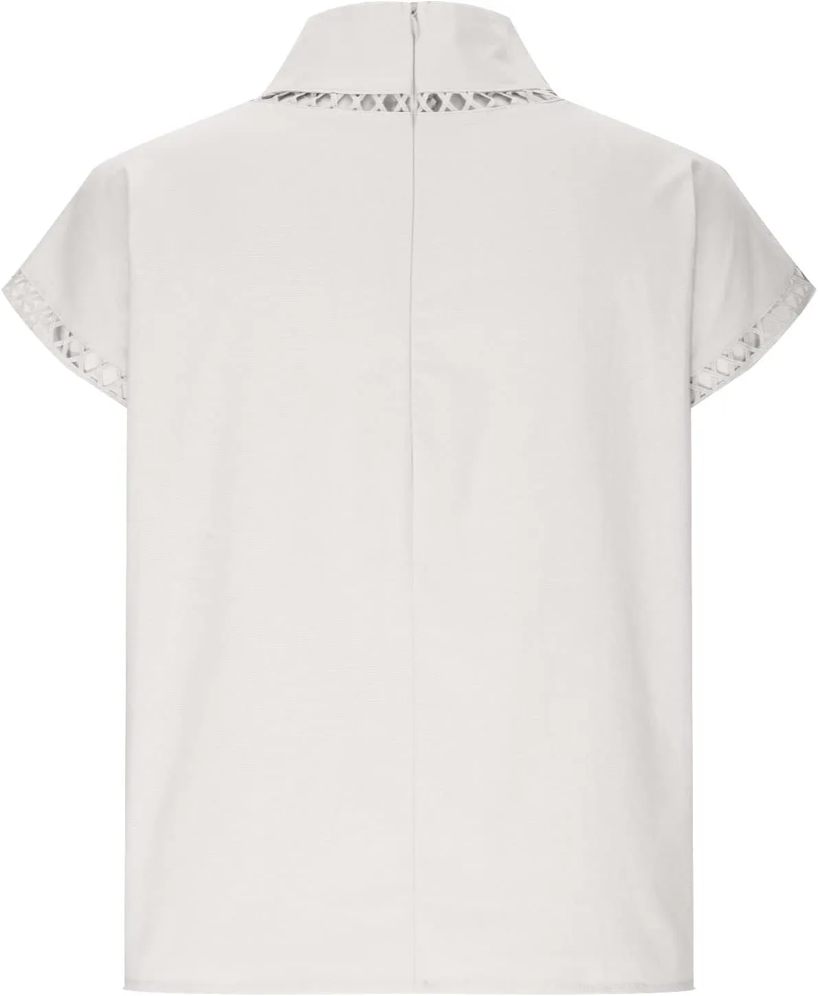 Womens Cotton Linen Tops Temperament Flying Sleeve Shirts High Round Neck Basic Summer Loose Fit Blouse Tees T-Shirt