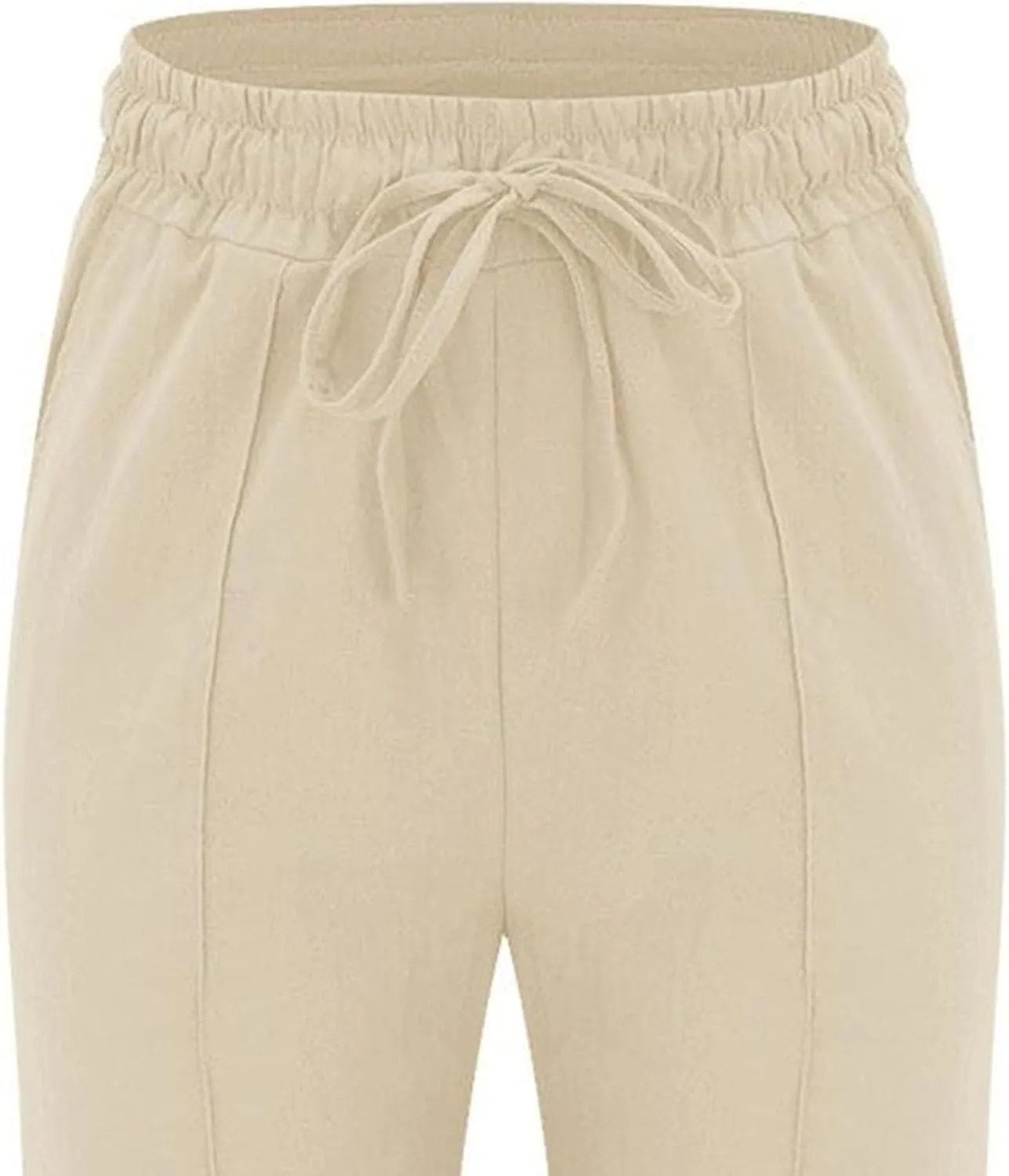 Women's Fresh Solid Color High Waist Trousers Temperament Simple Fashion Pant Personalized Wide-Leg Straight Trousers