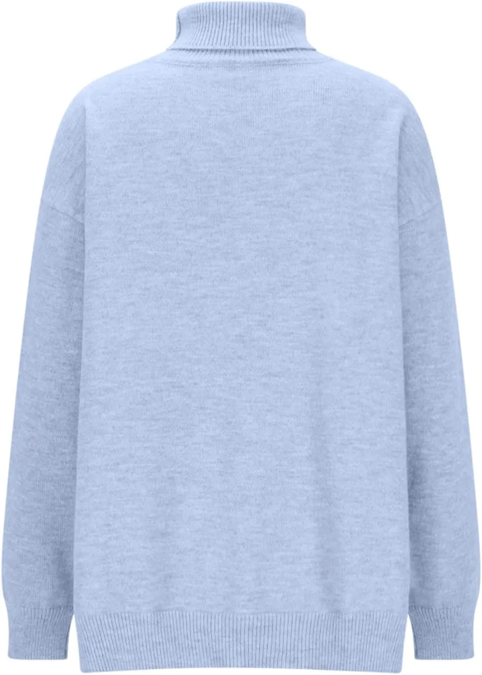 Womens Oversized Turtleneck Sweaters Long Sleeve Drop Shoulder Knit Pullover Sweater Tops Casual Trendy Fall Outfits
