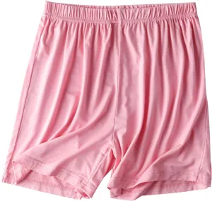 Women's Pajama Shorts Sleep Shorts Soft Summer Elastic Waist Thin Bermuda Shorts Loose Casual Shorts with Pockets