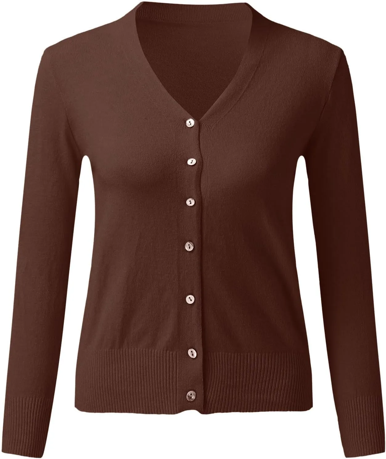 Womens Simple Solid Cardigans Long Sleeve Open Front Sweaters Casual Loose Slim Jacket Daily Going Out Fall Clothes