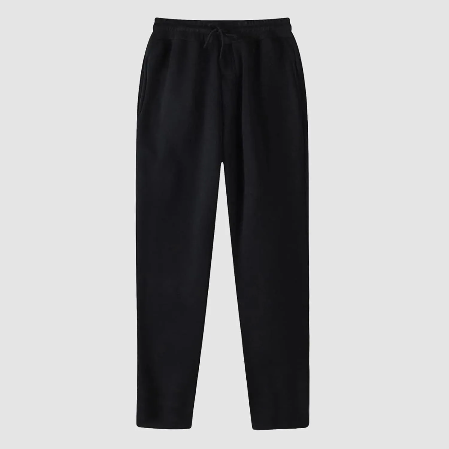 Womens Straight Leg Sweatpants,Winter Fleece Lined Warm Lightweight Sweatpants Casual Elastic High Waist Trousers