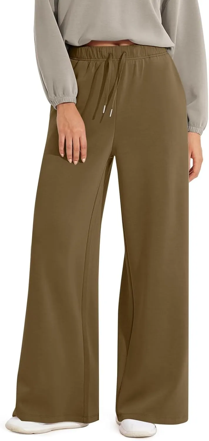 Womens Tall Sweatpants Loose Fit Wide Leg Joggers with Pockets Business Casual Comfy High Wasited Sweat Pants Preppy
