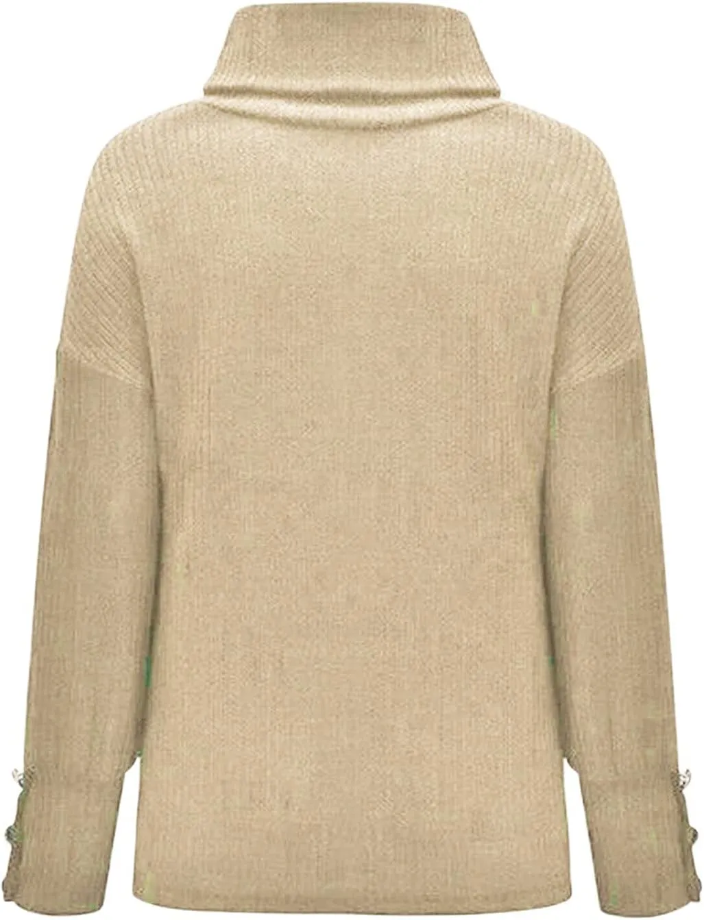Womens Turtleneck Sweaters Plus Size Lantern Sleeve Ribbed Knit Pullover Casual Soft Solid Fall Winter Jumper Tops