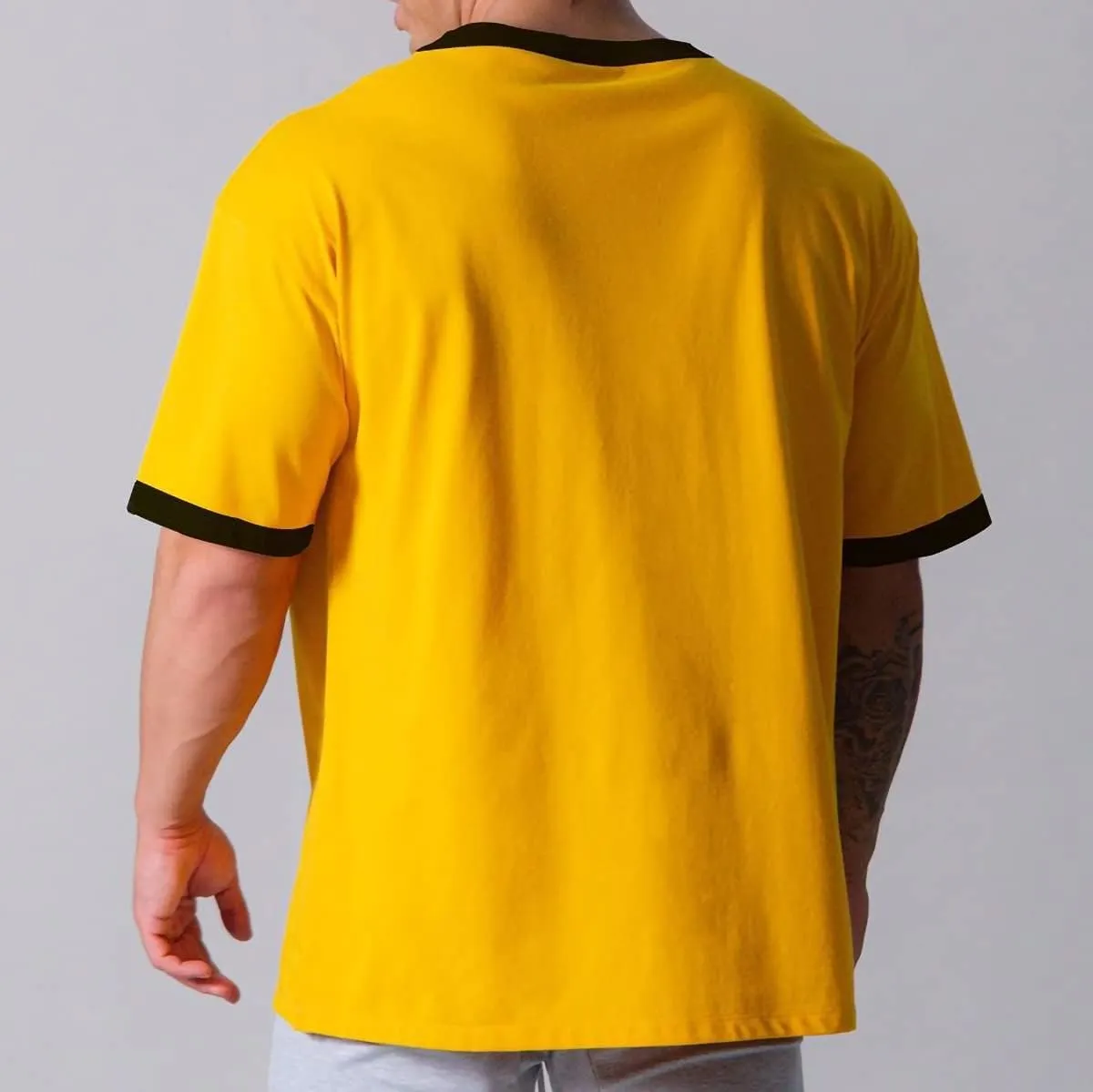 Workout Shirts Short Sleeve Oversized Hipster Loose Gym Shirts Basketball Hip-hop Street Style T-Shirts for Men T44