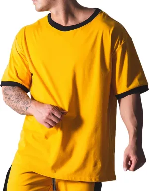 Workout Shirts Short Sleeve Oversized Hipster Loose Gym Shirts Basketball Hip-hop Street Style T-Shirts for Men T44