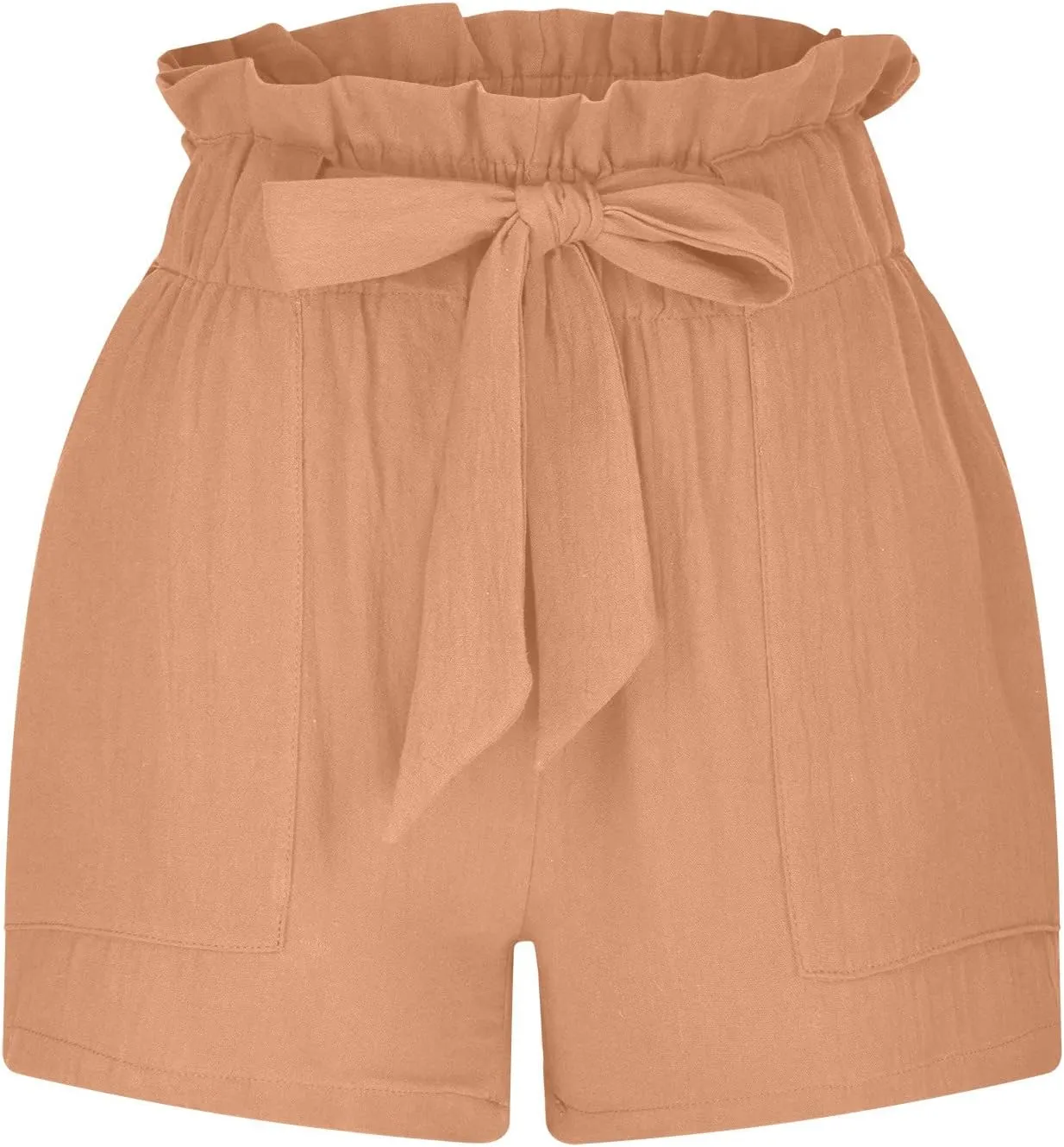 ZDRZK Work Shorts for Women High Waisted Tie Knot Front Trouser Shorts Trendy 2024 Fashion Business Summer Casual Shorts