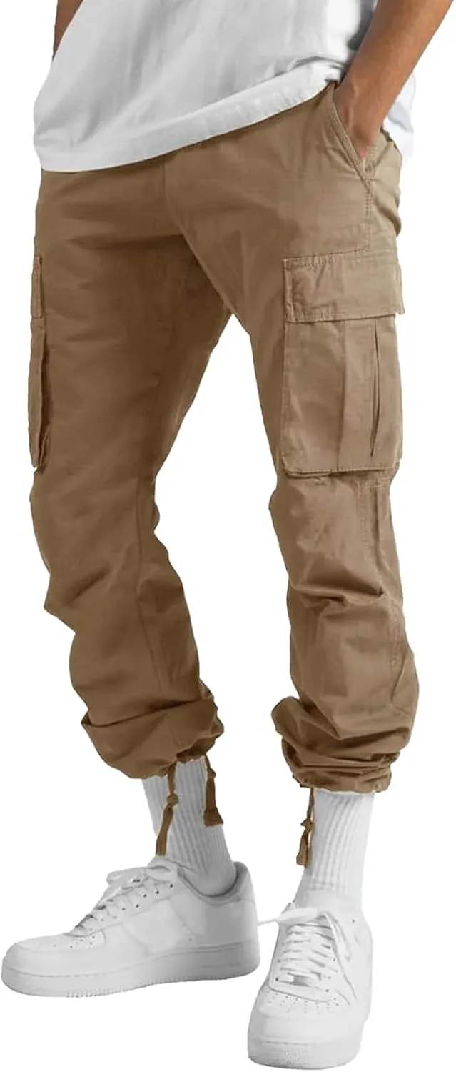 ZPB Men's Casual Cargo Pants TacticalWater Resistant Multi Pockets Hiking Tactical Military Army Pants Joggers Tactical Pants