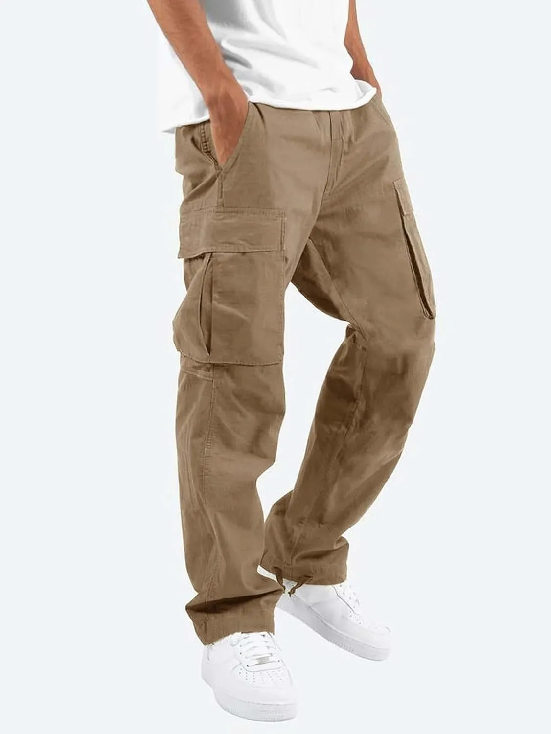 ZPB Men's Casual Cargo Pants TacticalWater Resistant Multi Pockets Hiking Tactical Military Army Pants Joggers Tactical Pants